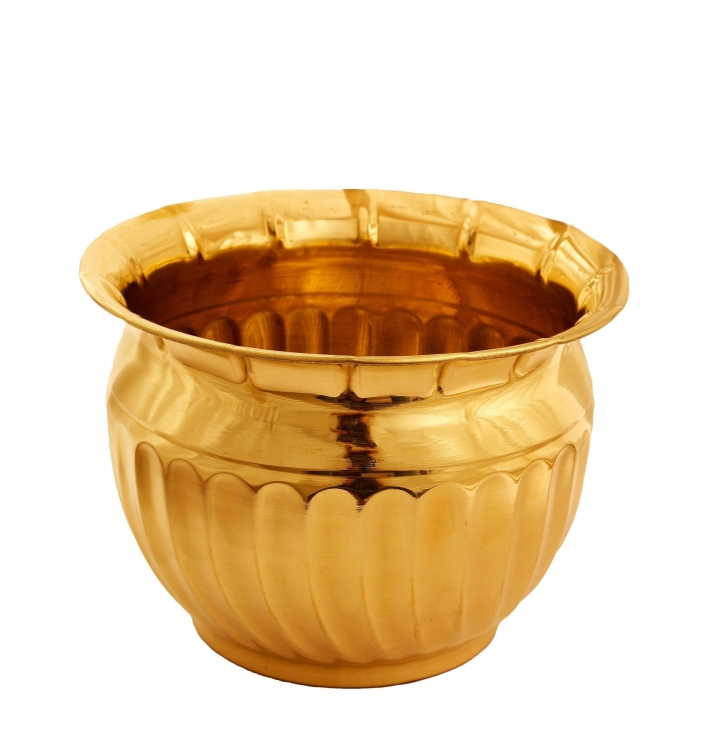 Doniczka, osłonka mosiężna 2